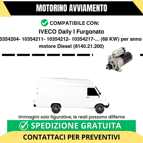Motorino avviamento iveco - motorino,
