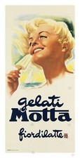 GELATI MOTTA GLACES Rweb - POSTER HQ 30x60cm d'une AFFICHE VINTAGE