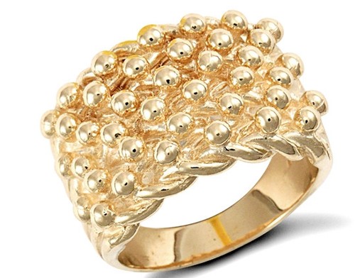 Anello solidale uomo oro - da, in