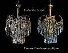 Lampadario Plafoniera con Vere Blei-Kristallen Nuovo Verf. IN Oro O Argento