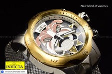 Orologio cronografo svizzero Invicta uomo VENOM argento antico BULL DOG 53,70mm quadrante