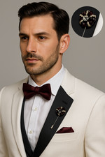 Da Uomo Rosso Borgogna & Oro