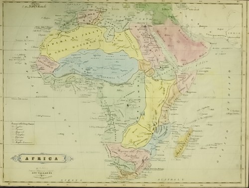 Africa carta geografica 1850 - africa,