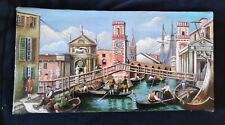 VENEZIA ANTICA,    OLIO SU TELA 20X 40 CM DIPINTO A MANO MADE IN ITALY