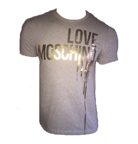 Shirt love moschino gris et - love,