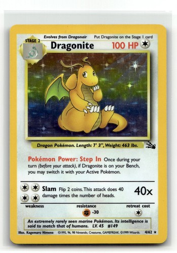 Carte pokémon dragonite - carte,