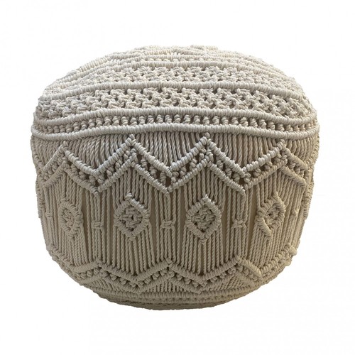 Pouf marrone cotone - pouf, milas