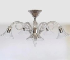 Lampadario in Vetro di Murano Cristallo trasparente 5 luci Di SYLCOM Classico