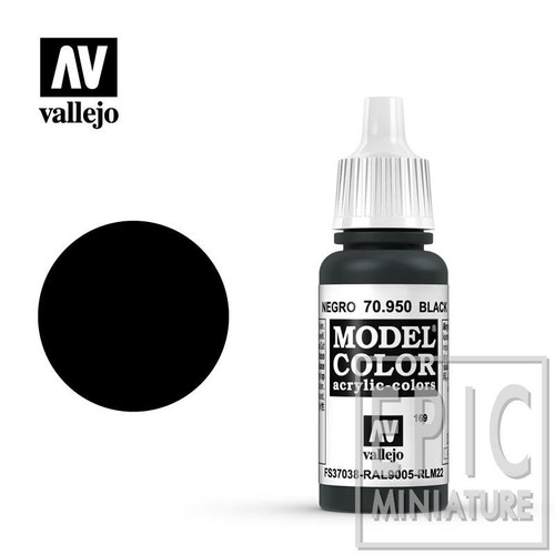 Black model color acrilico - black,