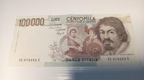 100000 lire spl - lire, caravaggio
