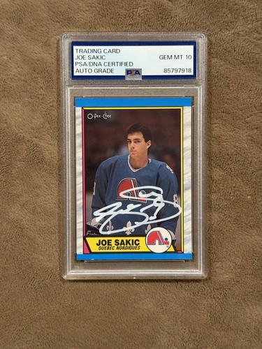 Carta joe sakic firmata 1989 - carta,