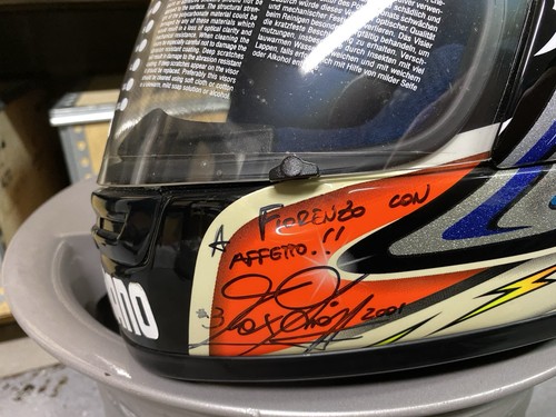 Casco max biaggi con - max, autografo