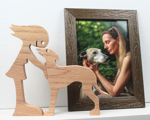 Statuina cane bambina - , e