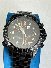 Orologio Timex TX Technoluxury Fly-Back Cronografo Bussola RARO T3B921 fondo di magazzino