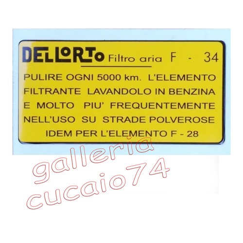 Adesivo manutenzione filtro - manutenzione,
