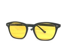 occhiali da sole uomo donna lenti gialle satinato JOHNNY DEPP STILE MOSCOT LINK