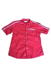 Camicia da uomo estiva St.Diego Maglia Manica corta Cotone Rossa Size L Jersey