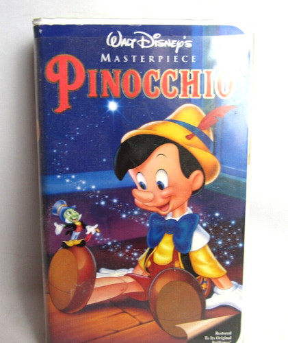 Vhs walt disney pinocchio - vhs,