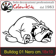 Adesivo Cane Bulldog 01 Nero