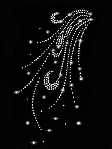 Strass ornamento onda - xl,