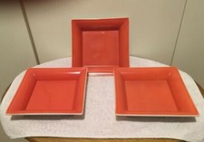 Trittico Posaceneri Arancio Vivo Anni '60 18x18