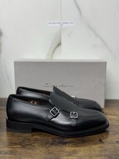 Santoni Doppia Fibbia Peppe Nera Goodyear Luxury Santoni Men Shoes 44