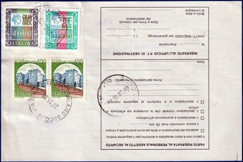 1985 bollettino pacchi con - pacchi,
