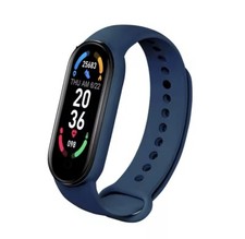 SMARTWATCH M6 OROLOGIO SMART BAND FITNESS TRACKER CARDIOFREQUENZIMETRO Blu