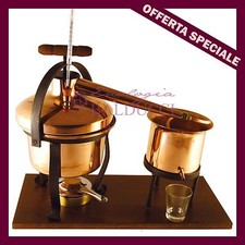 Alambicco distillatore grappa da 3 Lt in rame con termometro