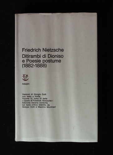 Nietzsche friedrich ditirambi - nietzsche,