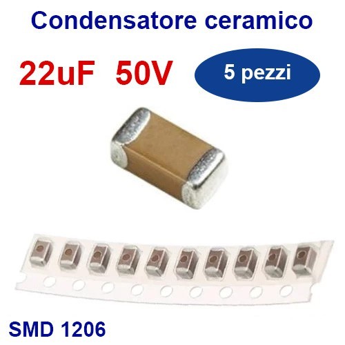 22uf 50v condensatore ceramico