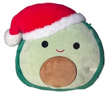 Peluche Squishmallows 8" avocado con cappello di Babbo Natale