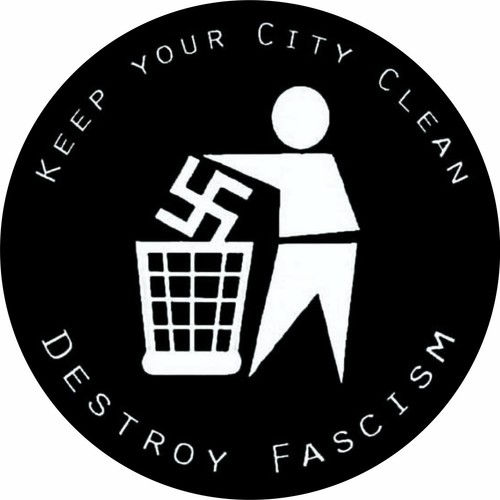 Distruggi fascismo adesivi - distruggi,