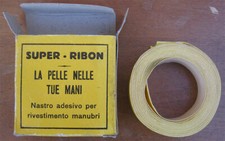 NOS NASTRO PELLE GIALLO MANUBRIO BICI CORSA EROICA VINTAGE NIB HANDLEBAR TAPE