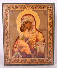 antica icona russa Madonna