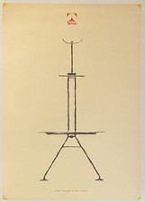 Poster da tavolo originale mostra industrial design Norman Foster+Partners Nomos