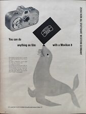 ZEISS IKON MOVIKON 8 mm Pubblicità MACCHINA FOTOGRAFICA 1 pagina 1955 originale