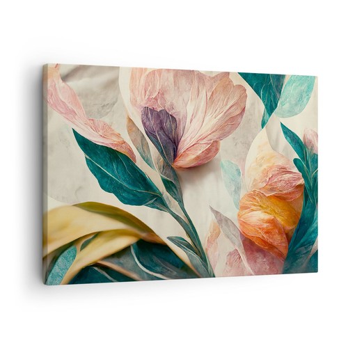Quadro tela 70x50cm fiori - quadro,