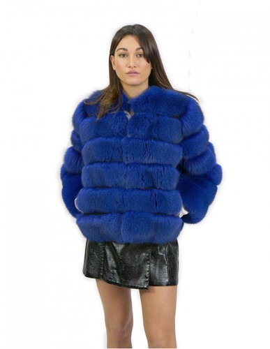 Giacca pelliccia volpe blu - , 44