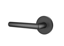 Emtek 5209STULHUS19 Stuttgart Lever Disk Rosette Flat Black Private LH Lever
