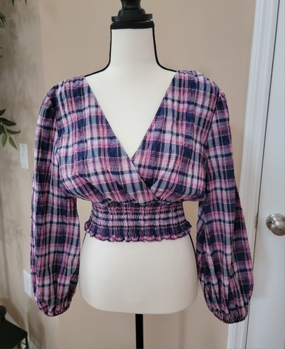 Crop top donna zara quadri - a,