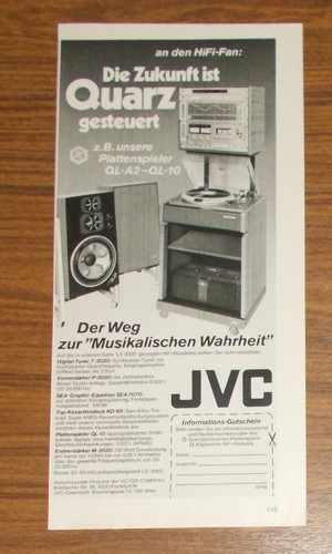 Rara pubblicità vintage jvc - pubblicità,