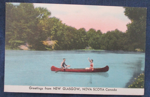 Cartolina auguri canoa - cartolina,