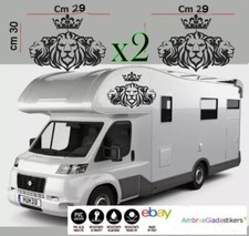 2 Adesivi king camper roulotte
