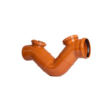 Sifone firenze orizzontale fognatura (2 Tappi)