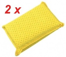 2 Spugnette JOLLY Ricoperta in Pelle Scamosciata Sintetica Lavaggio Auto  C37150