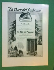 p1 pubblicità La voce del Padrone Grammofono  Natale anni ' 30 circa