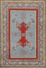 Light blue geometric - blue, super