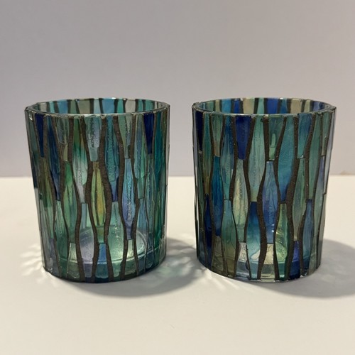 Mosaico verde blu applicato - , su