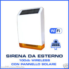 SIRENA SOLARE DA ESTERNO WIRELESS 868 MHZ PER ANTIFURTO CENTRALE DEFENDER ST6 
